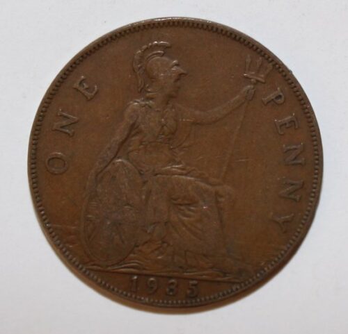 1935 one penny coin