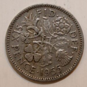 1955 sixpence