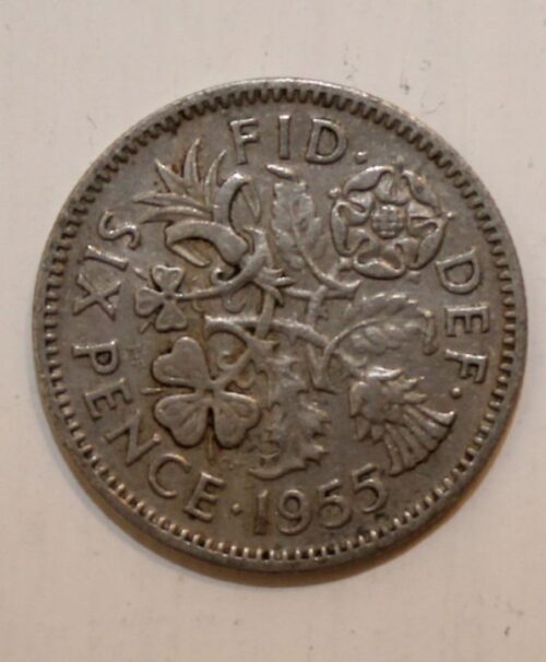 1955 sixpence