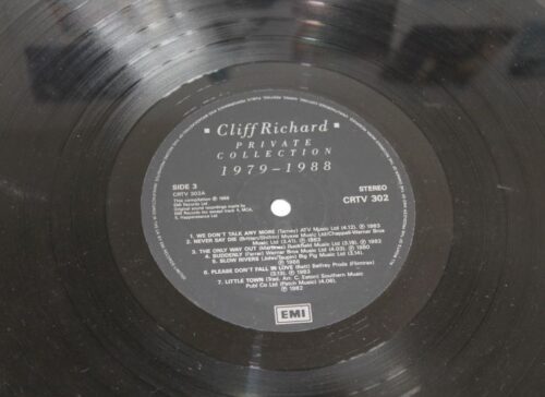 Cliff richard private collection 33" album vinyl