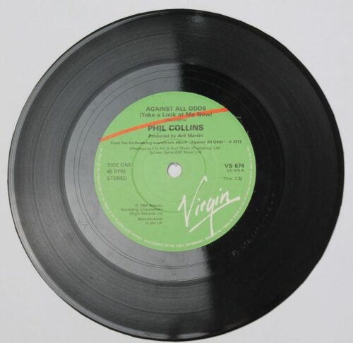 phil collins against all odds side a 45" vinyl