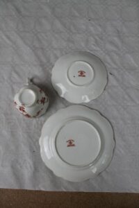 vintage Allertons teacup, saucer and tea plate trio.