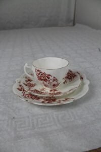 vintage Allertons teacup, saucer and tea plate trio.