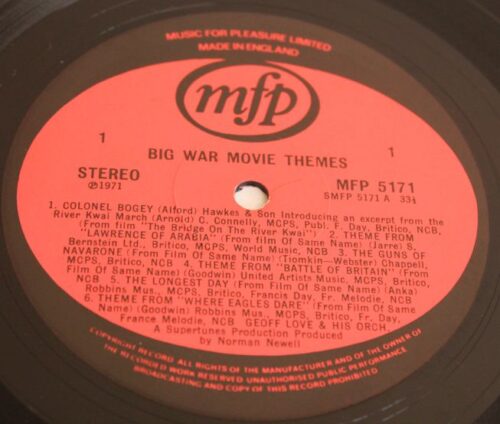 Big wartime movie themes 33" album by Geoff Love