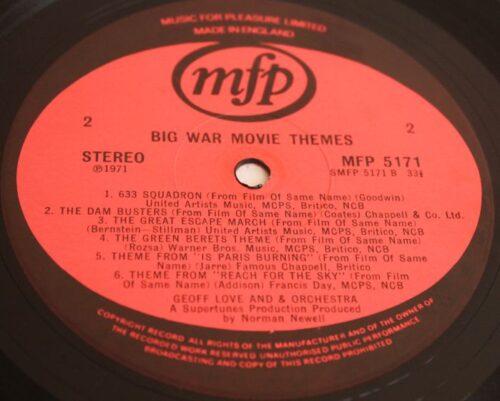 Big wartime movie themes 33" album by Geoff Love