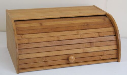 wooden bread bin