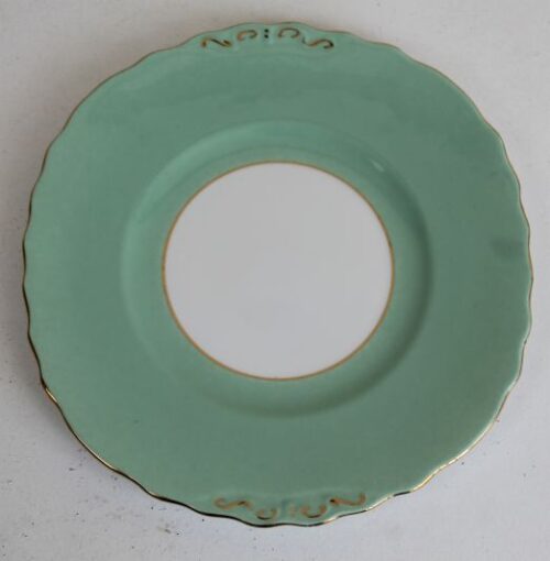 china plate green harlequin