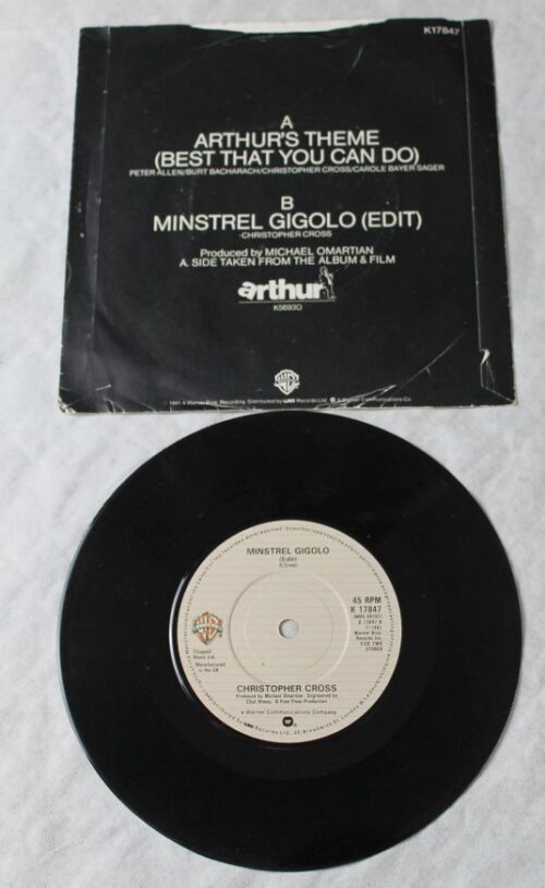 christopher cross minstrel gigolo vinyl 45"