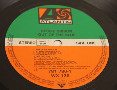 debbie gibson out of the blue 33" vinyl album