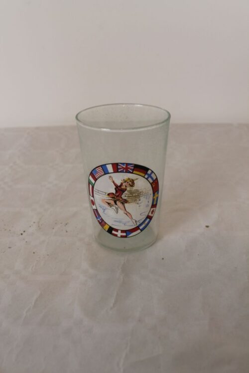 vintage glass with flags