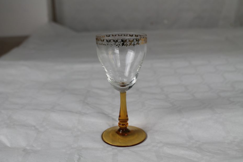Gold chalice glass
