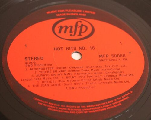 MFP Hothits 33" vinyl