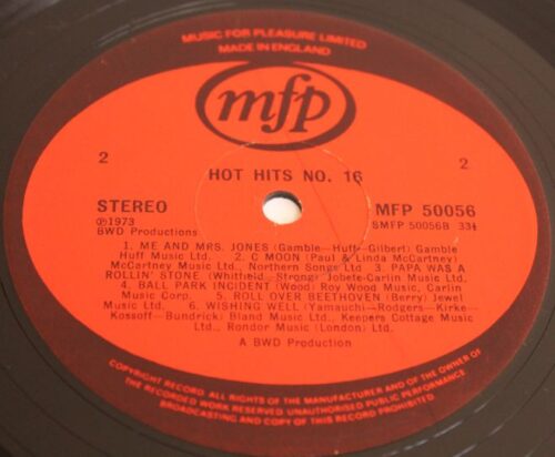MFP Hothits 33" vinyl