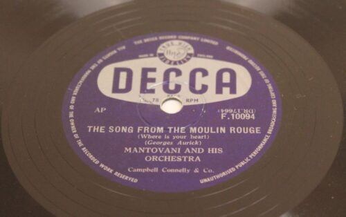 mantovani and his orchestra 2 the song from the moulin rouge vinyl disc