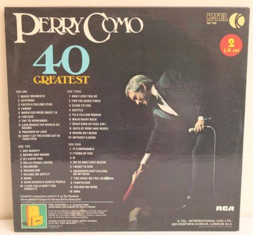 perry como 33" vinyl album 40 greatest