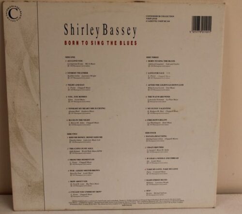 shirley bassey bor,n to sin the blues 33" vinyl album