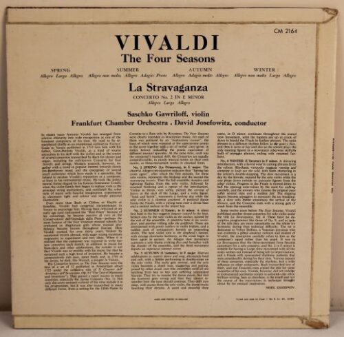 the four seasons 33" vinyl album vivaldi