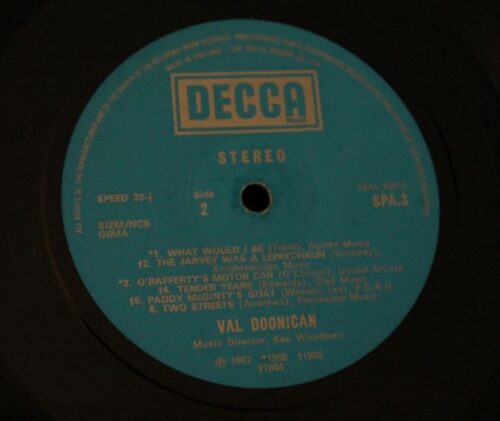 val doonican the world of val 33" vinyl