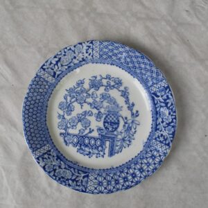 vintage china plate blue and white