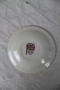 back of Weatherby Royal Falcon Gift Ware Plate