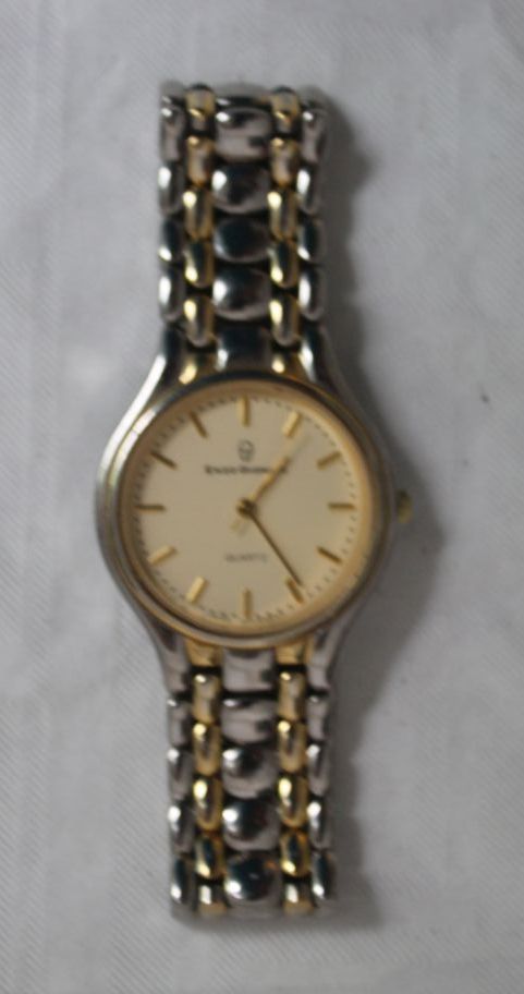 gold and silver men watch 