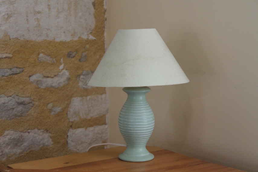 turquoise bedside lamp; lamp; bedside lap; turquoise lamp; eggwhite lampshade