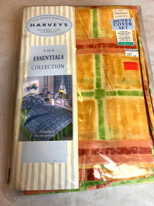 harvey's orange/yellow/green single duvet set