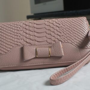 Pink wallet with bow