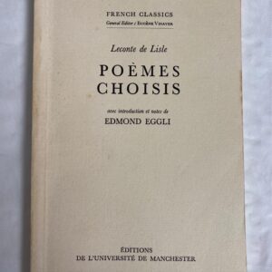 poemes choisis by eggli