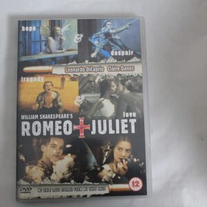 1996 Romeo and julier DVD starring Leonardo DiCaprio and Claire Danes