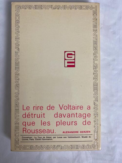 Voltaire dictionnaire philosophique back