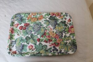 floral patterned serving tray