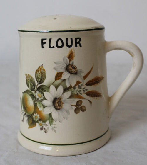 patterned flour or sugar shaker