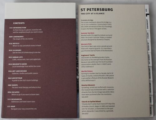 inside cover of St Petersburg