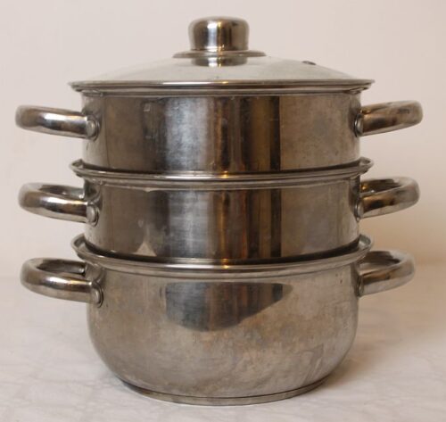 3 layer steel steamer