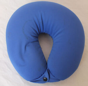 blue travel pillow